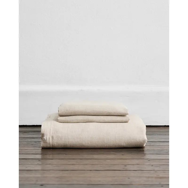 Oatmeal 100% French Flax Linen Duvet Cover Set