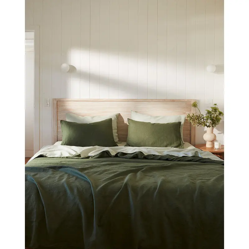 Olive & Sage 100% French Flax Linen Bedding Bundle
