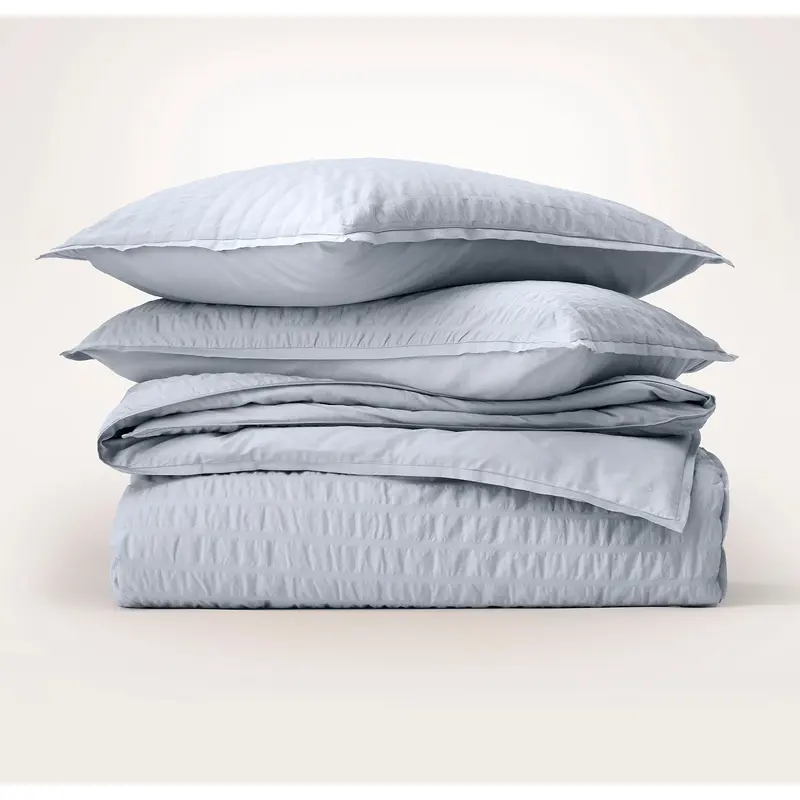 Relaxed Seersucker Duvet Set - Hydrangea
