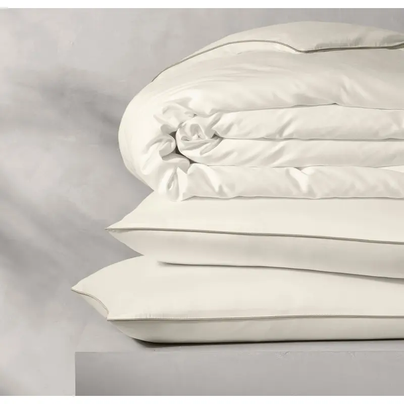 Reserve Embellished Duvet Set - Cream/Oak Piped Edge