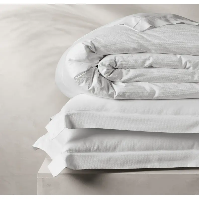 Reserve Embellished Duvet Set - White Lattice Jacquard