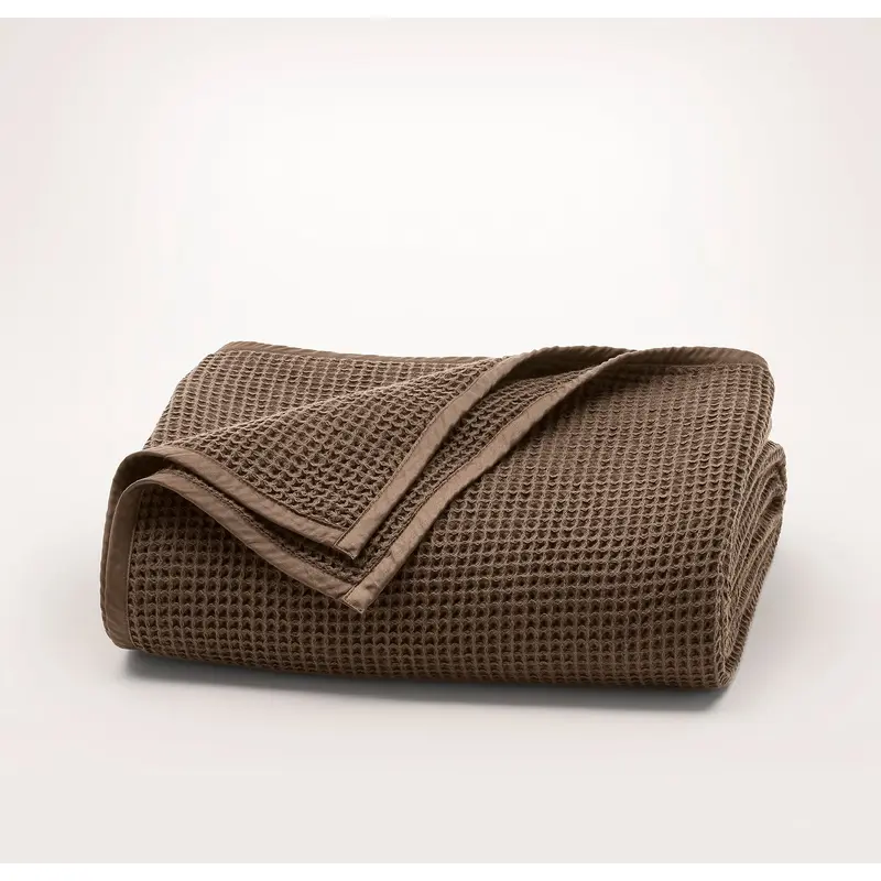 Waffle Bed Blanket - Espresso
