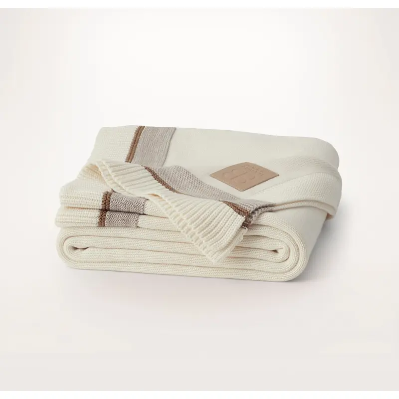 Court Knit Throw Blanket - Cream