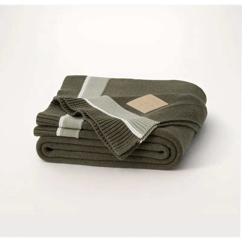 Court Knit Throw Blanket - Heathered Pine