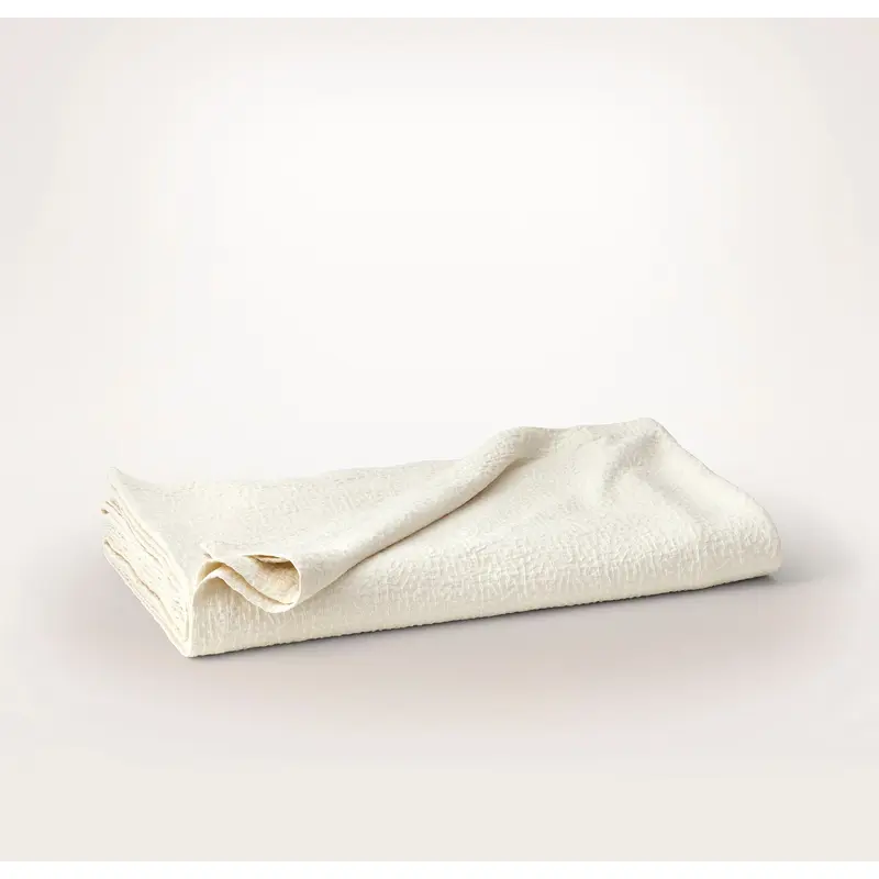 Dappled Vela Grand Coverlet - Cream