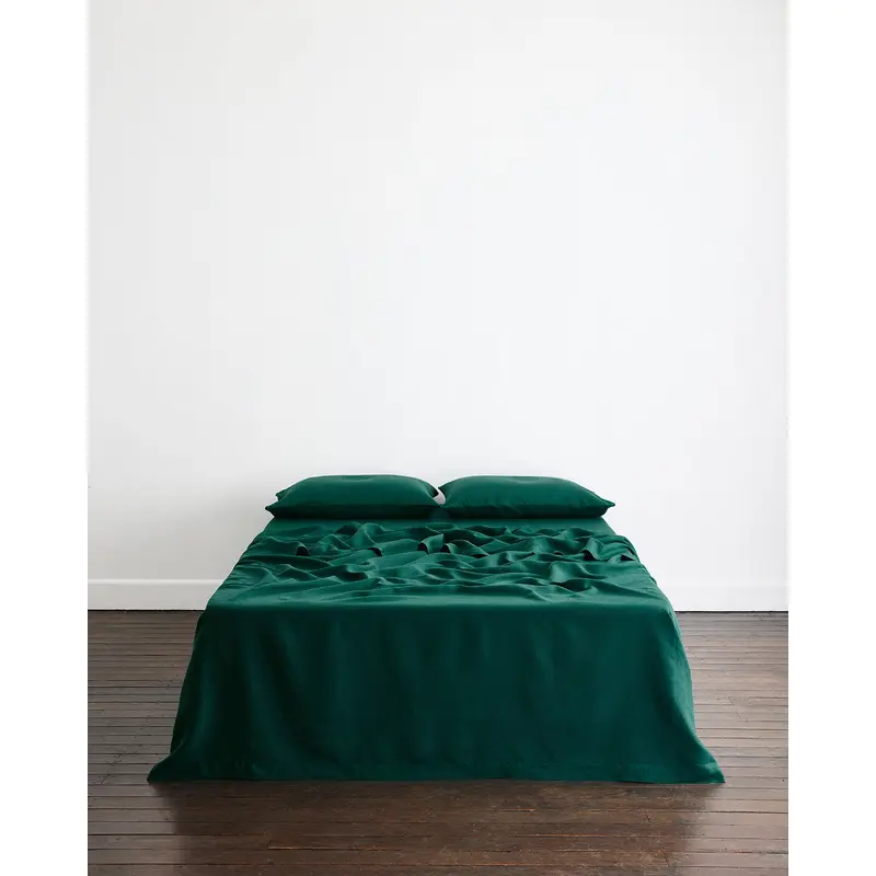 Forest 100% French Flax Linen Flat Sheet