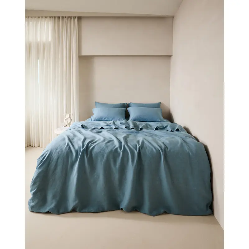 Lagoon 100% French Flax Linen Bedding Bundle