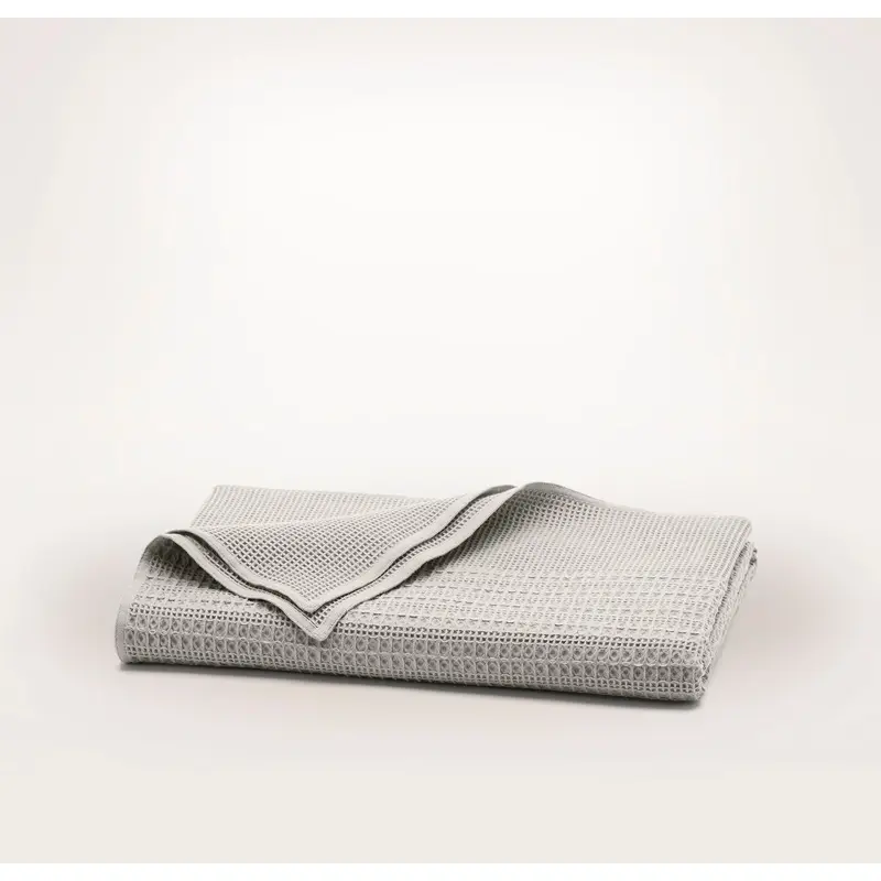 Waffle Mixed Stripe Throw Blanket - Pewter
