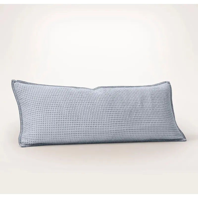 Waffle Pillow Cover - Hydrangea/Bay Whipstitch