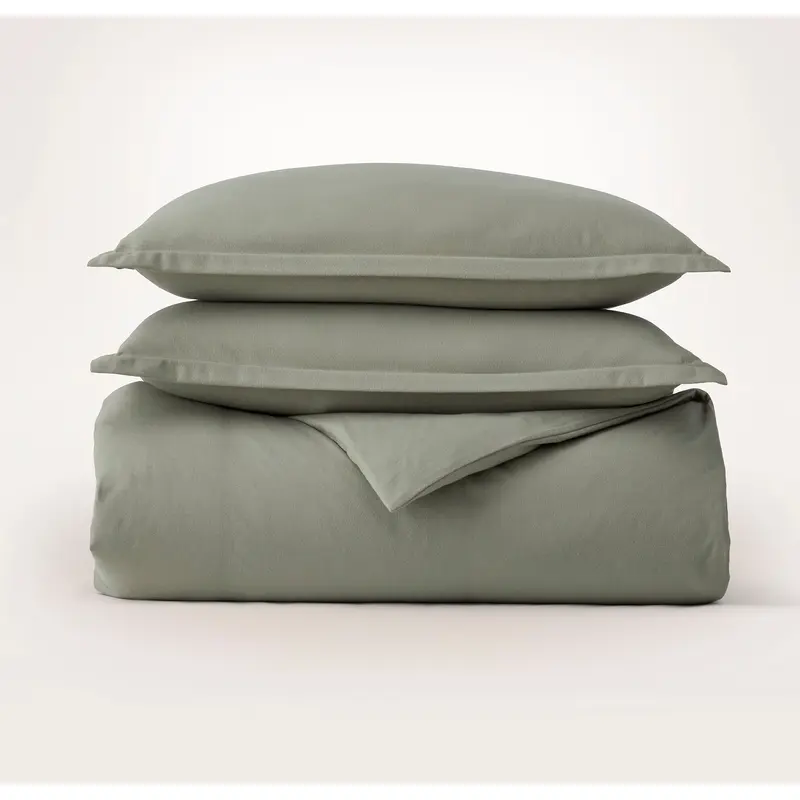 Flannel Duvet Set - Sageleaf