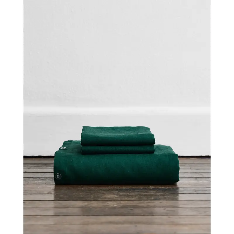 Forest 100% French Flax Linen Duvet Cover Set