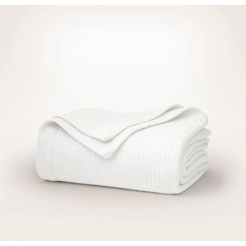 Modern Crochet Bed Blanket - White