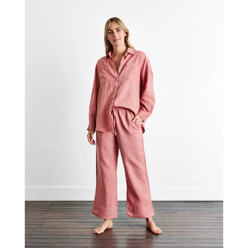 Pink Clay 100% French Flax Linen Pants