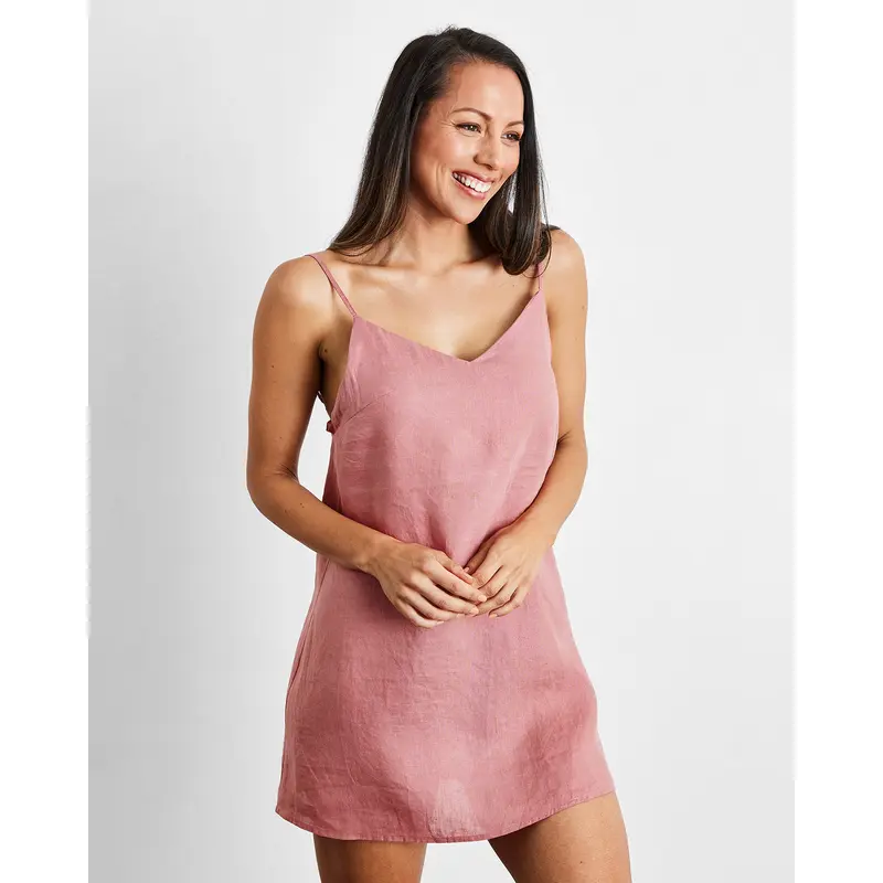 Pink Clay 100% French Flax Linen Slip