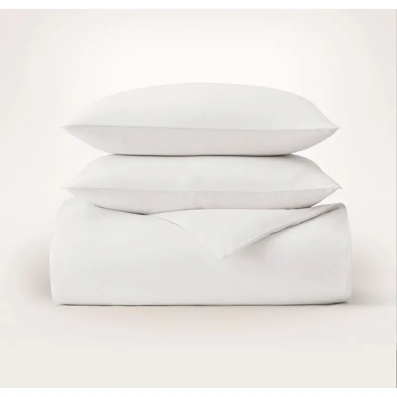 Signature Embellished Duvet Set - White/White Piped Edge