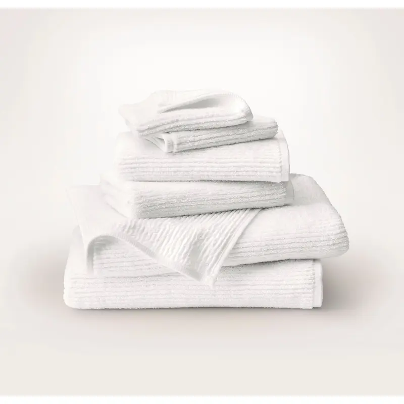 Turkish Ribbed Bath Towel Set