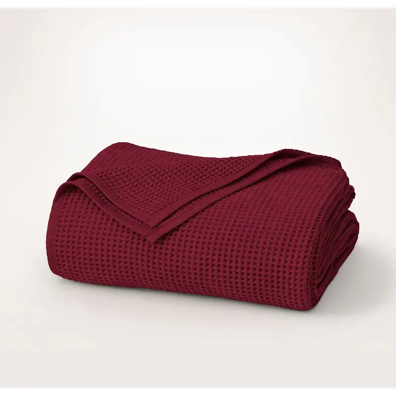 Waffle Bed Blanket - Holly