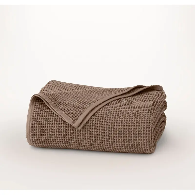 Waffle Bed Blanket - Walnut