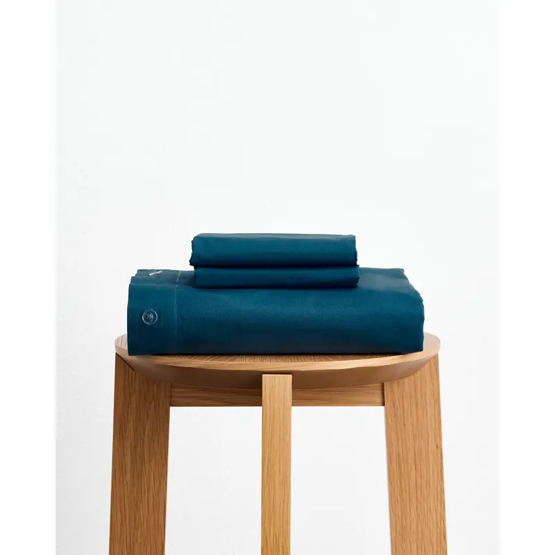 Aegean Organic Cotton Percale Duvet Cover Set