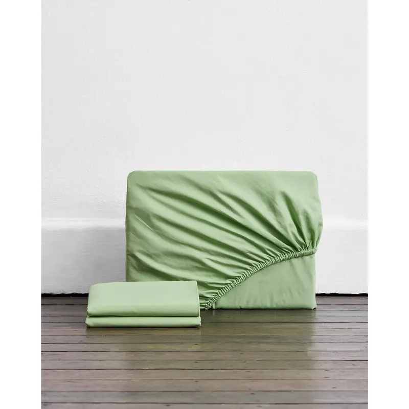 Apple Organic Cotton Percale Fitted Sheet Set