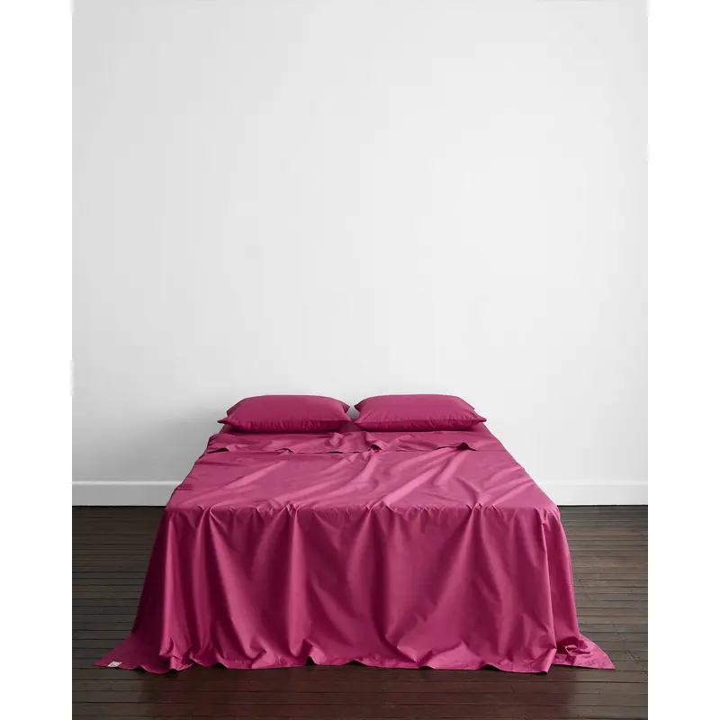 Berry Organic Cotton Percale Flat Sheet