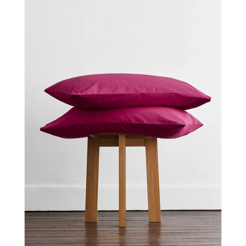 Berry Organic Cotton Percale Pillowcases (Set of Two)