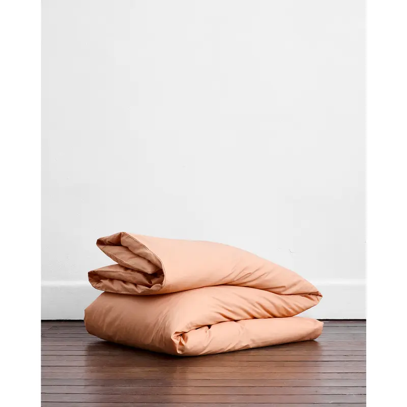 Butterscotch Organic Cotton Percale Duvet Cover