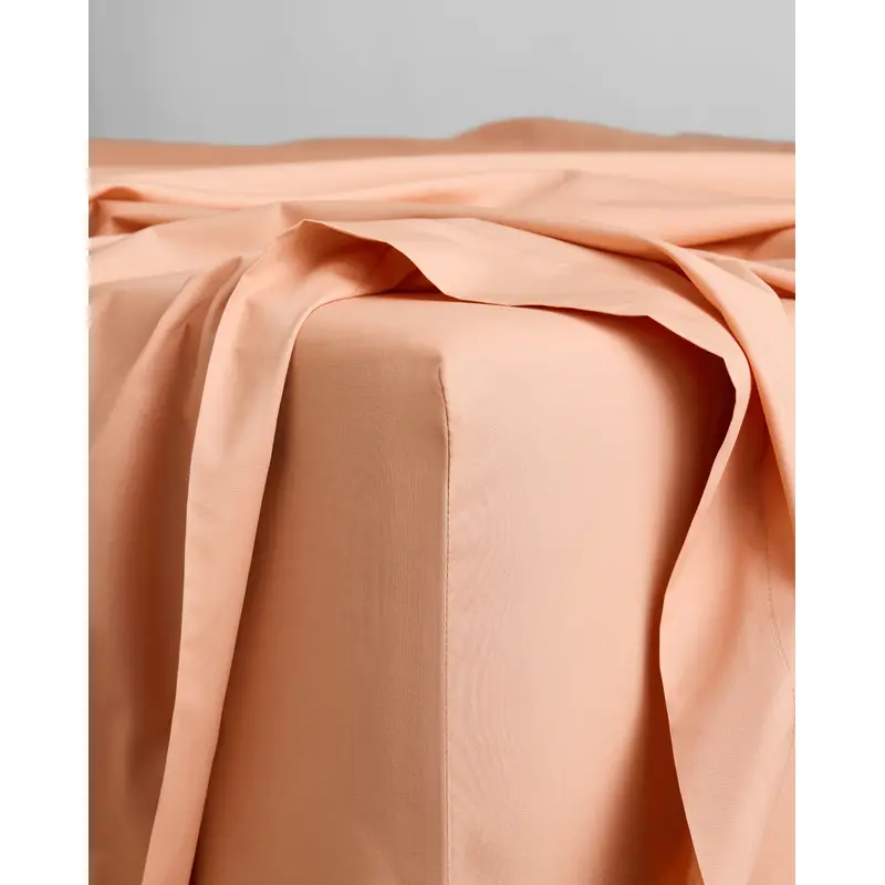 Butterscotch Organic Cotton Percale Fitted Sheet