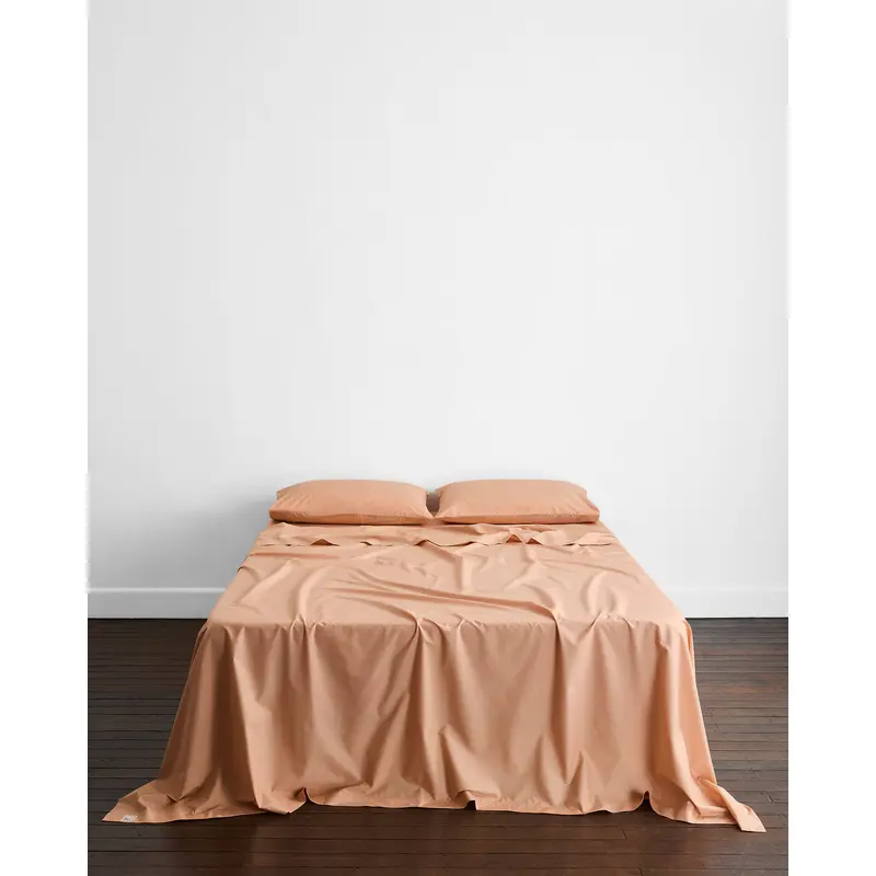 Butterscotch Organic Cotton Percale Flat Sheet