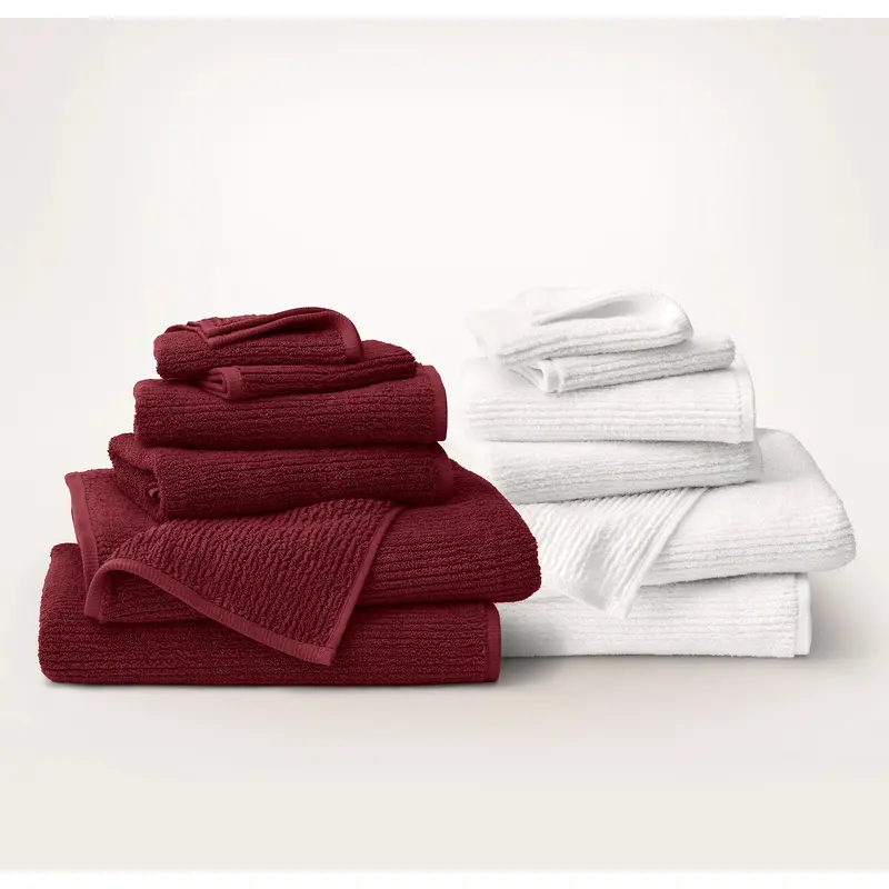 Complete Turkish Ribbed Bath Towel Bundle