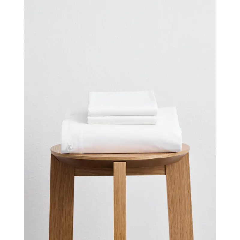 Crisp White Organic Cotton Percale Duvet Cover Set