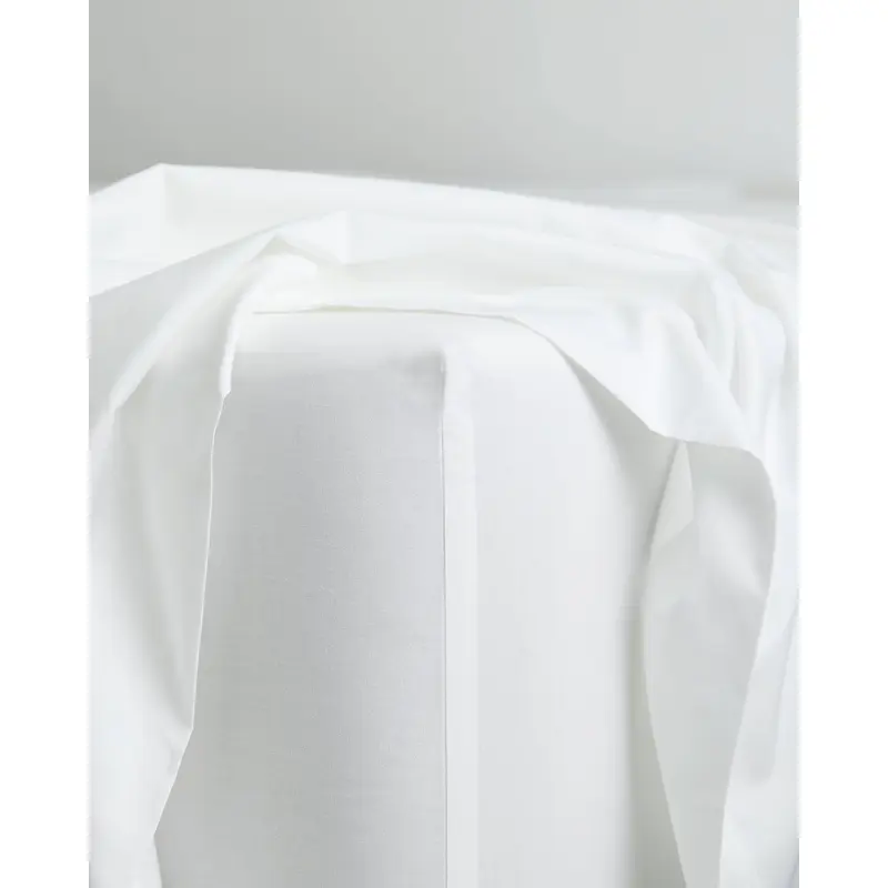 Crisp White Organic Cotton Percale Fitted Sheet