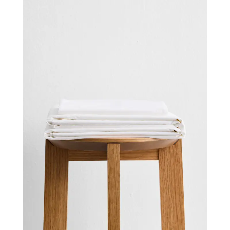 Crisp White Organic Cotton Percale Sheet Set