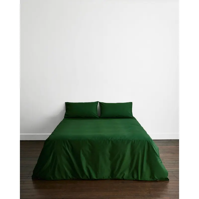 Moss Organic Cotton Percale Bedding Set