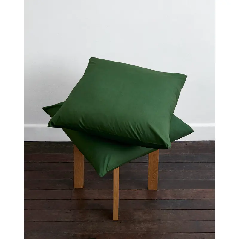 Moss Organic Cotton Percale European Pillowcases (Set of Two)