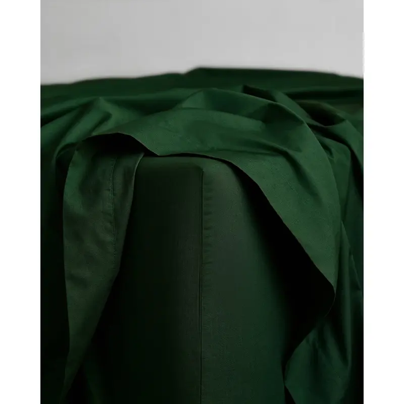 Moss Organic Cotton Percale Fitted Sheet