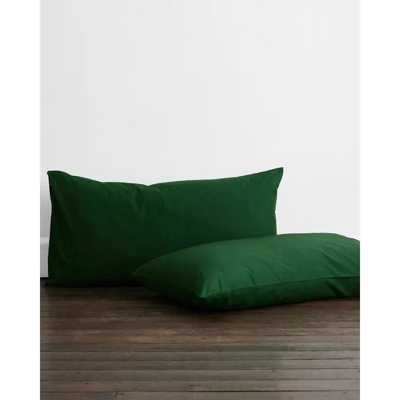 Moss Organic Cotton Percale King Pillowcases (Set of Two)