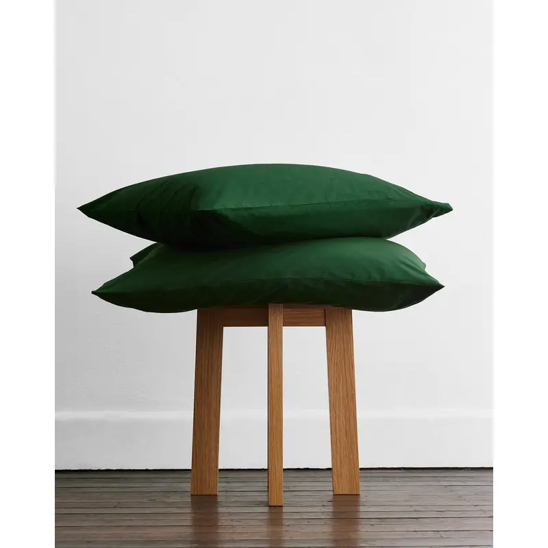 Moss Organic Cotton Percale Pillowcases (Set of Two)