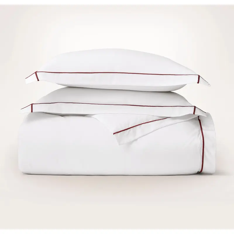 Signature Embellished Duvet Set - White/Holly Embroidered