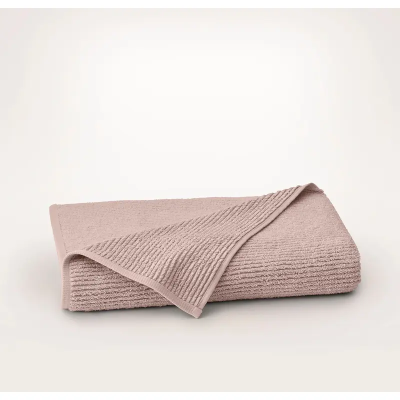 Turkish Ribbed Bath Sheet - Dusty Rose