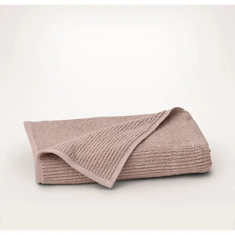 Turkish Ribbed Bath Towel - Dusty Rose