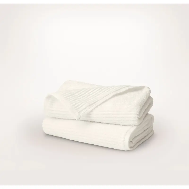 Turkish Ribbed Hand Towels (Pair) - Cream