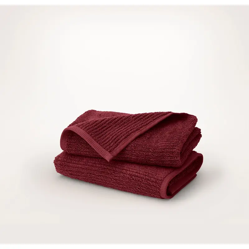 Turkish Ribbed Hand Towels (Pair) - Holly