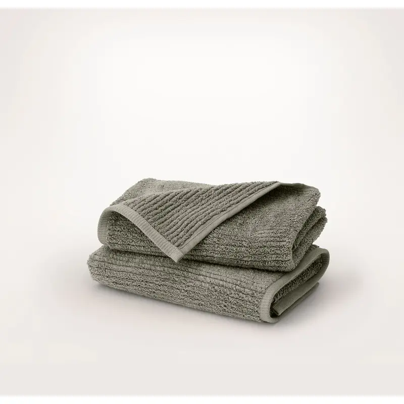Turkish Ribbed Hand Towels (Pair) - Juniper