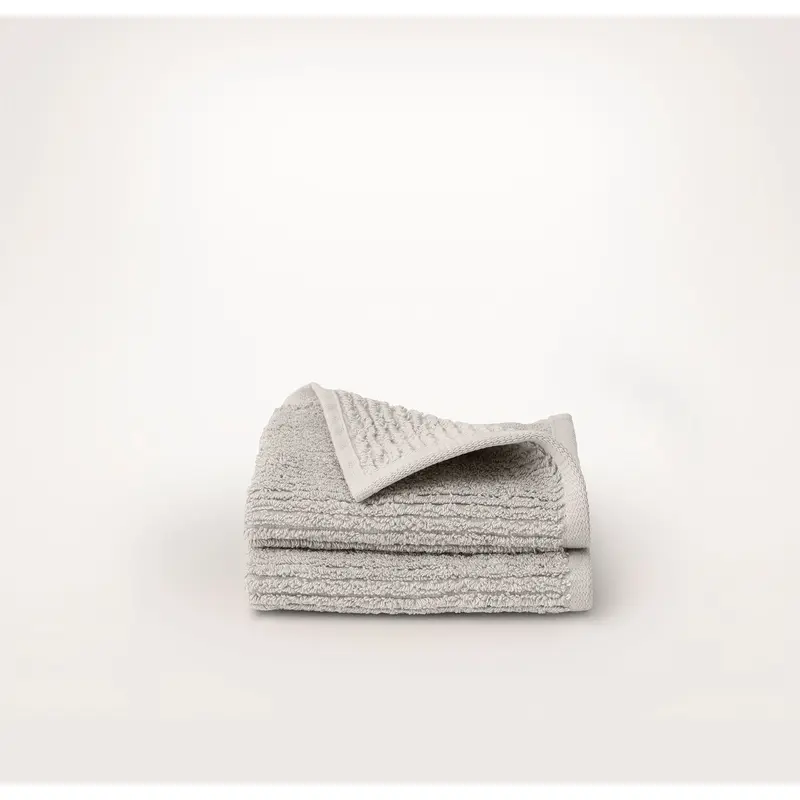 Turkish Ribbed Washcloths (Pair) - Pewter
