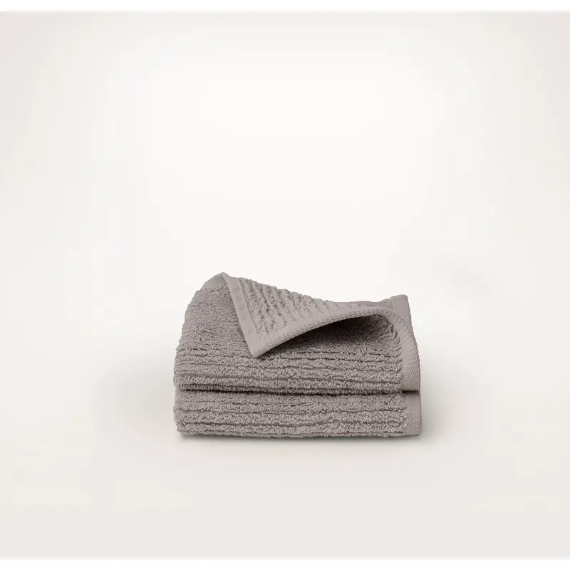 Turkish Ribbed Washcloths (Pair) - Stone