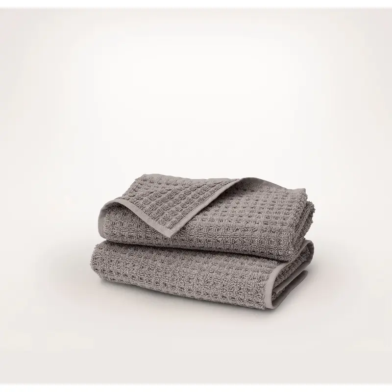 Turkish Waffle Hand Towels (Pair) - Stone