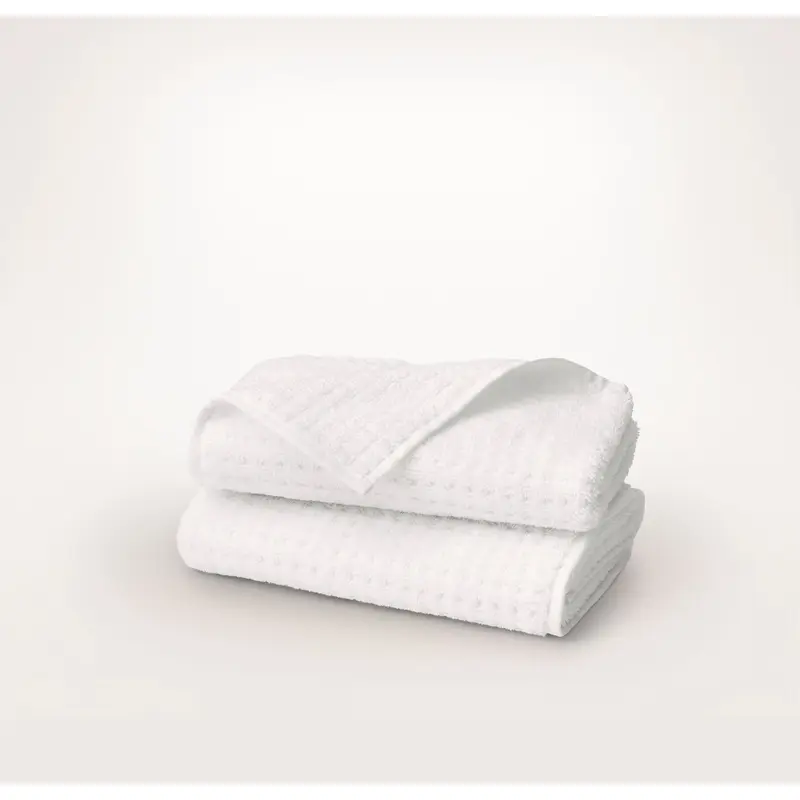 Turkish Waffle Hand Towels (Pair) - White