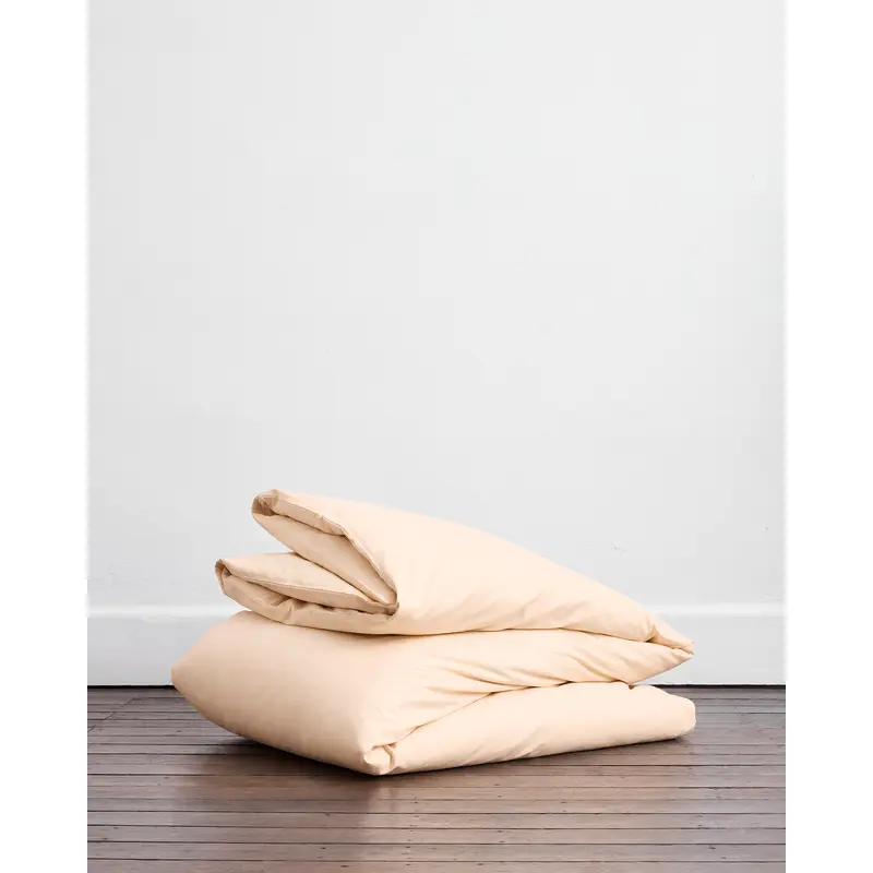 Vanilla Organic Cotton Percale Duvet Cover
