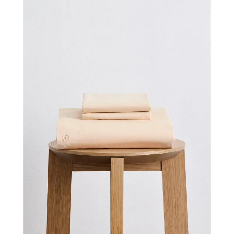 Vanilla Organic Cotton Percale Duvet Cover Set